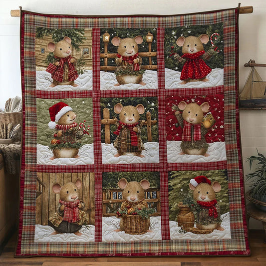 Cozy Carol Mouse Quilt Blanket