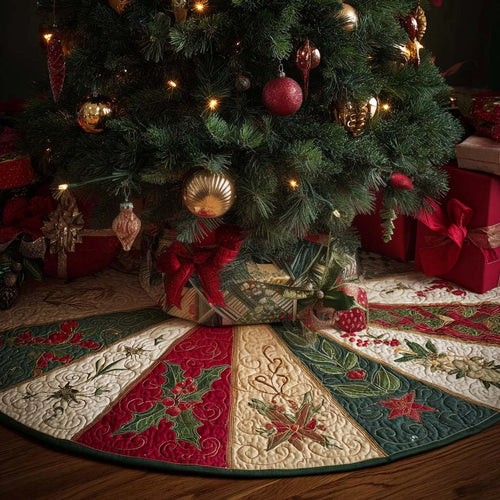 Cozy Christmas Christmas Quilted Tree Skirt