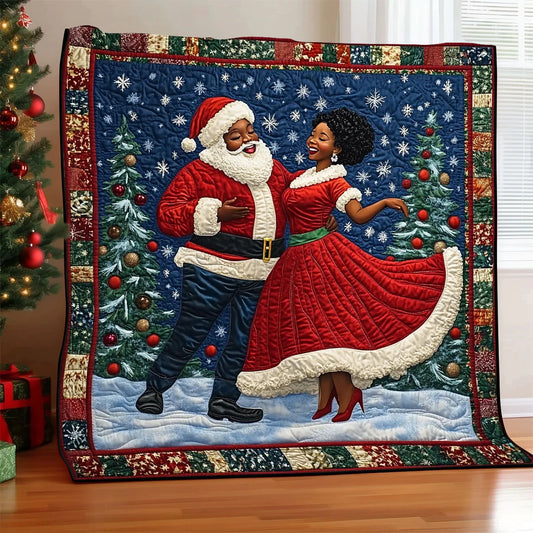 Cozy Claus Nights Quilt Blanket