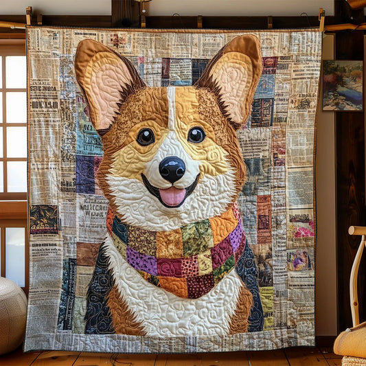 Cozy Corgi Quilt Blanket