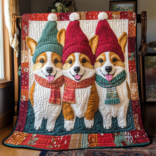 Cozy Corgis Quilt Blanket