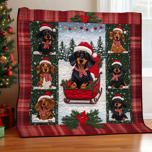 Cozy Dachshund Quilt Blanket