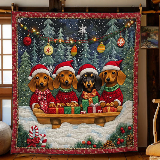Cozy Dachshund Quilt Blanket