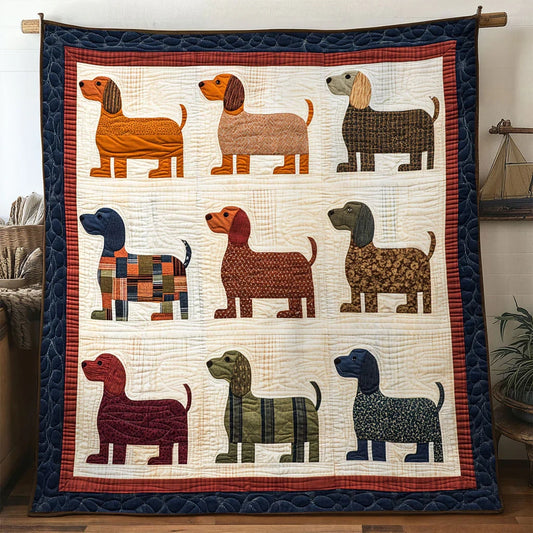 Cozy Dachshund Quilt Blanket
