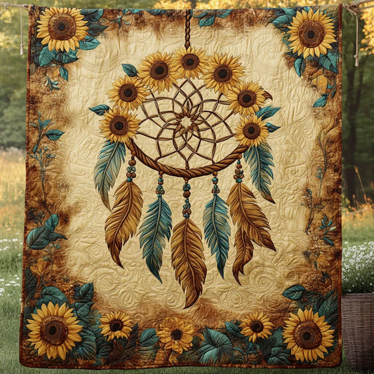 Cozy Dreamcatcher Sun Quilt Blanket