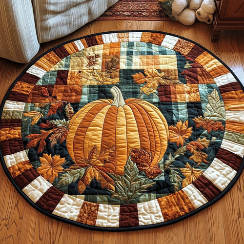 Cozy Fall Quilted Round Mat
