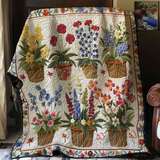 Cozy Flower Quilt Blanket
