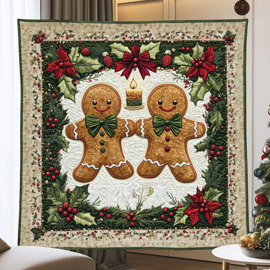 Cozy Gingerbread Quilt Blanket