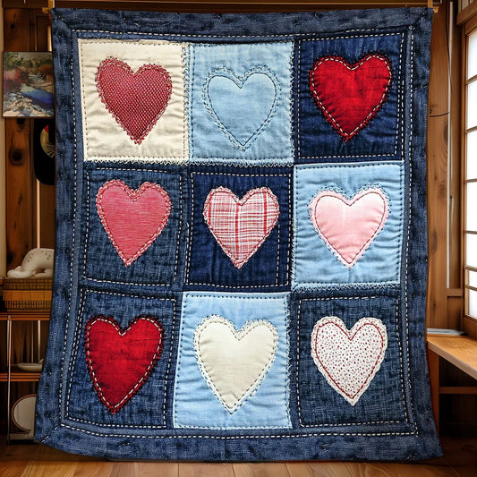 Cozy Heart Quilt Blanket