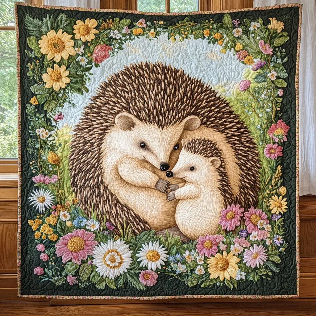 Cozy Hedgehog Quilt Blanket