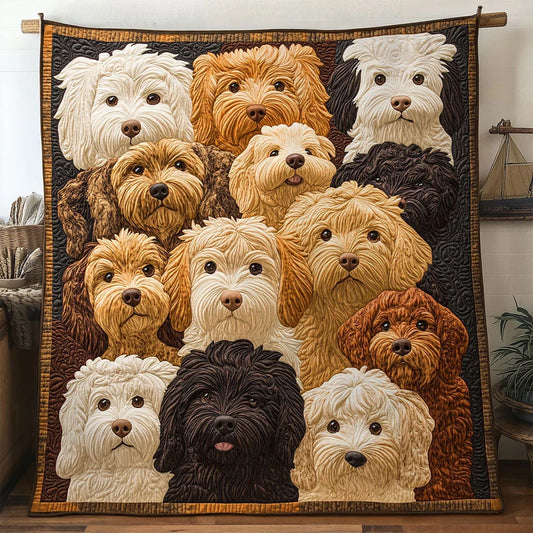 Cozy Pack Golden Doodle Quilt Blanket