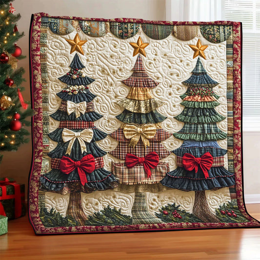 Cozy Patchwork Evergreen Quilt Blanket