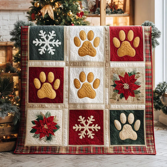 Cozy Paw Quilt Blanket