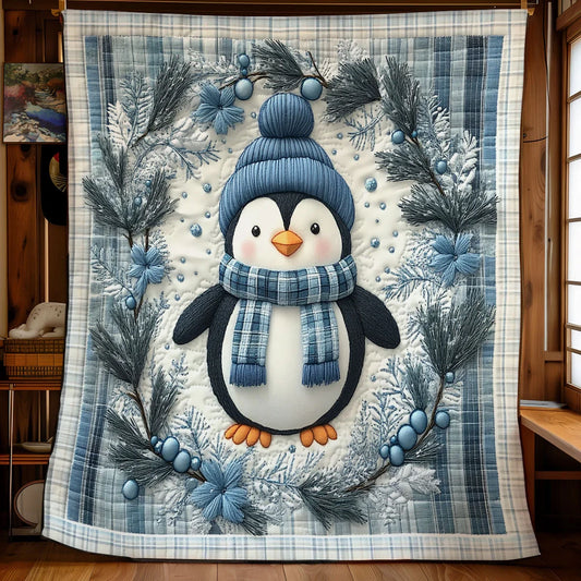 Cozy Penguin Quilt Blanket