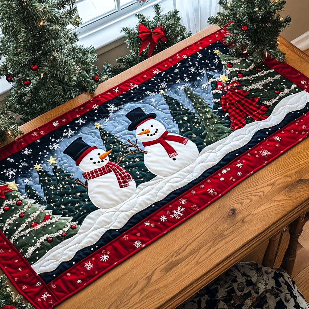 Cozy Pines Quilted Table Runner