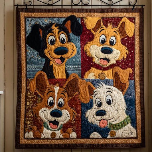 Cozy Pup Quilt Blanket - Quilted Blanket by OtterMia