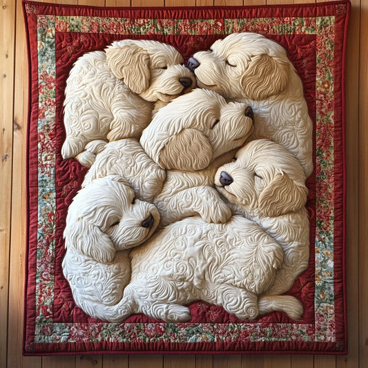 Cozy Puppy Pile Quilt Blanket