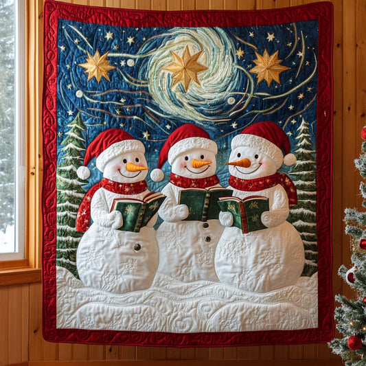 Cozy Snowmen Quilt Blanket