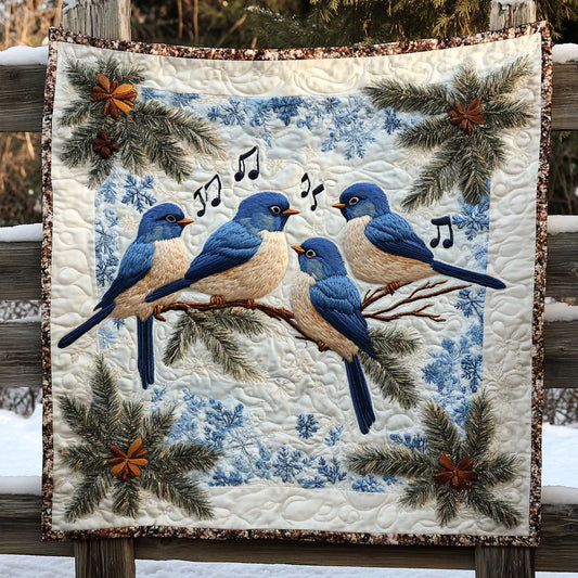Cozy Song Bluebird Quilt Blanket