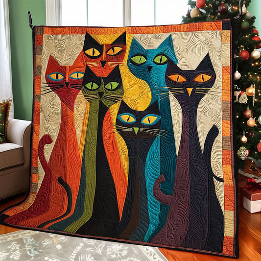 Cozy Whiskers Quilt Blanket