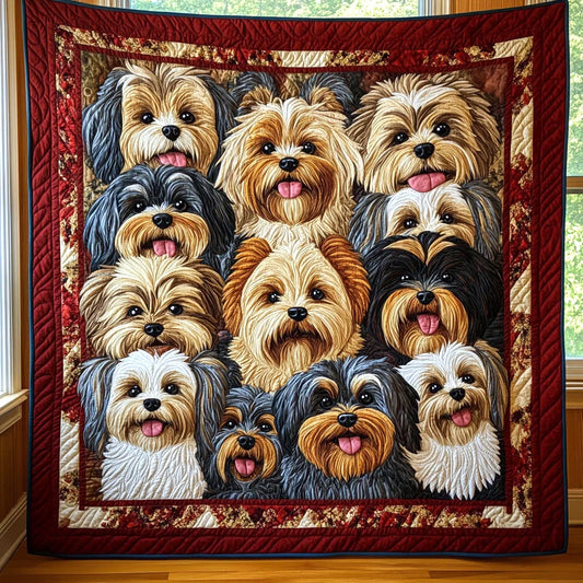 Cozy Yorkie Quilt Blanket