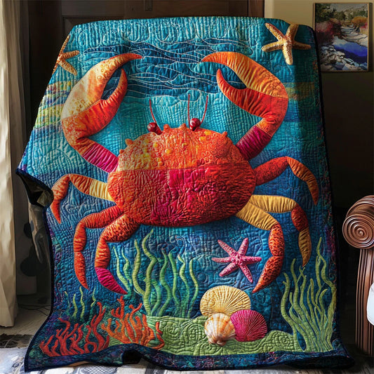 Crabby Coral Delight Quilt Blanket