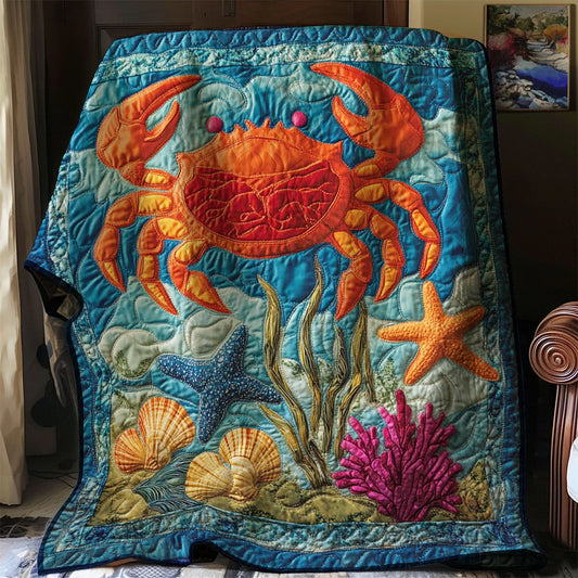 Crabby Coral Delight Quilt Blanket