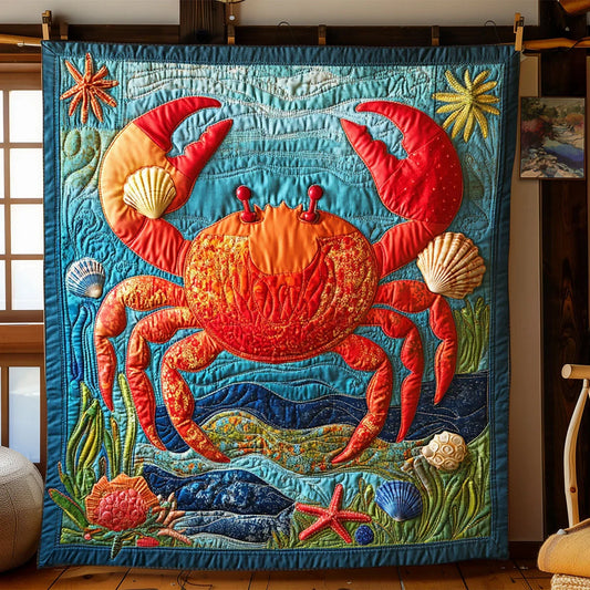 Crabby Coral Delight Quilt Blanket