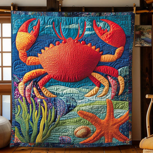 Crabby Coral Delight Quilt Blanket
