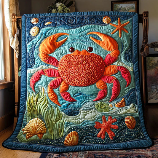 Crabby Coral Delight Quilt Blanket