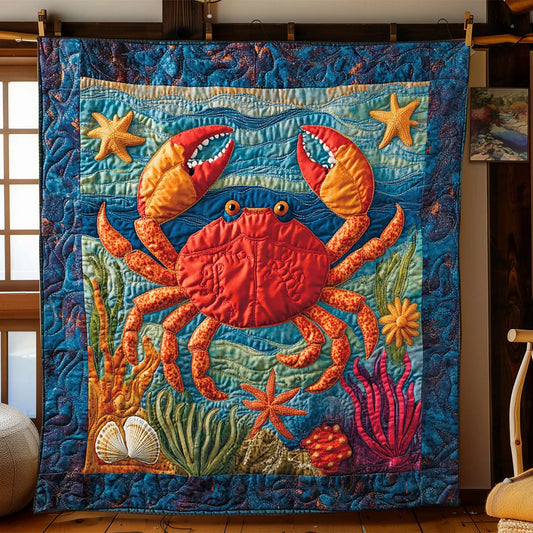 Crabby Coral Delight Quilt Blanket
