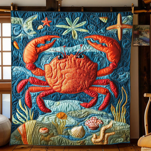Crabby Coral Delight Quilt Blanket
