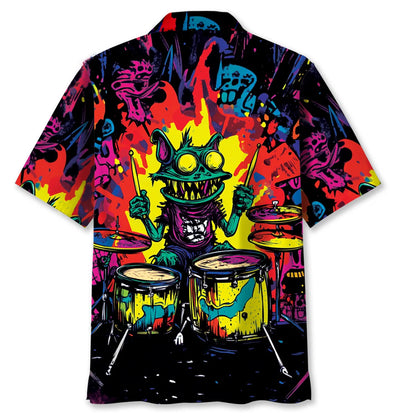 Crazy Drum Monster Hawaiian Shirt