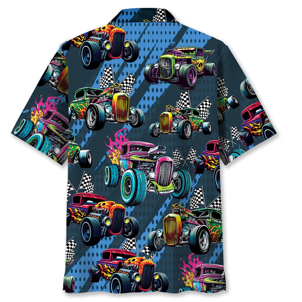 Crazy Hot Rod Drag Racing Hawaiian Shirt