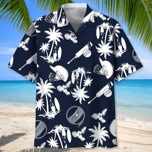 Cricket Black White Hawaiian Shirt