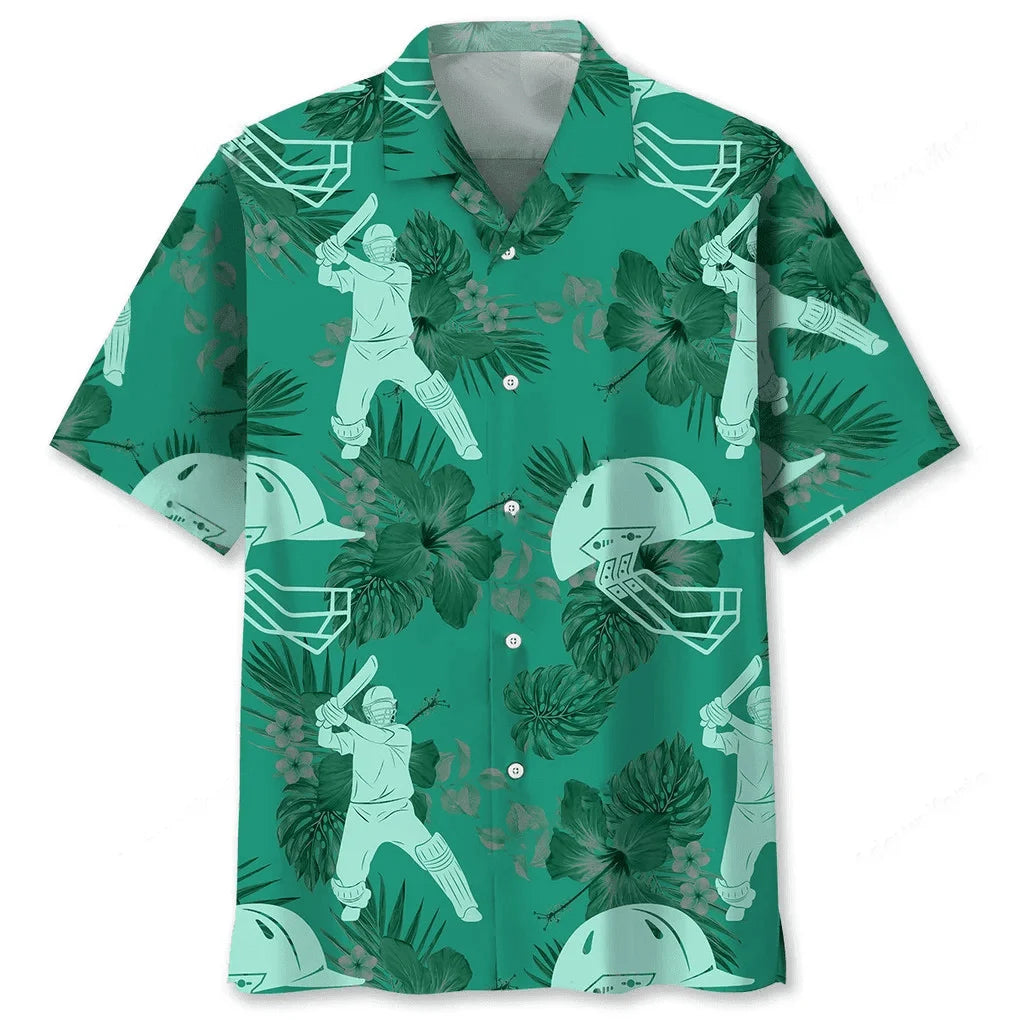 Cricket Kelly Green Hawaiian Shirt