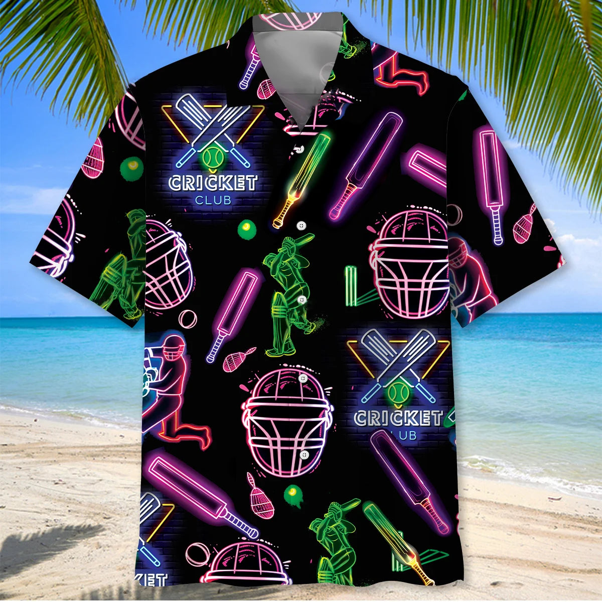 Cricket Neon Hawaiian Shirt