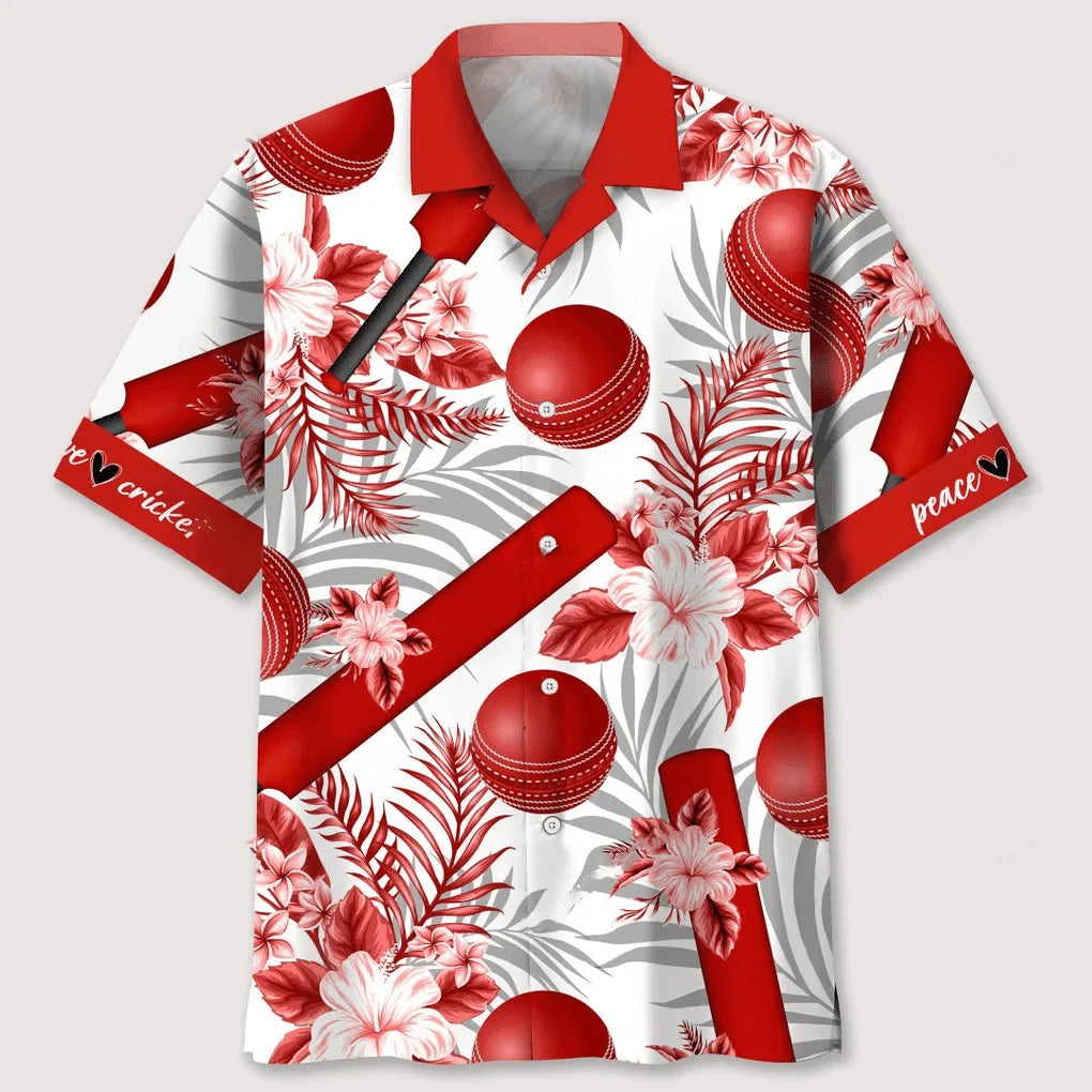 Cricket Red Hawaiian Shirt