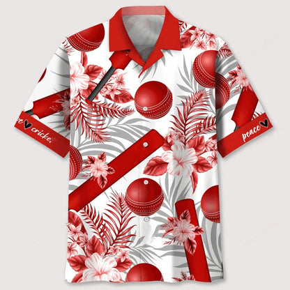 Cricket Red Hawaiian Shirt