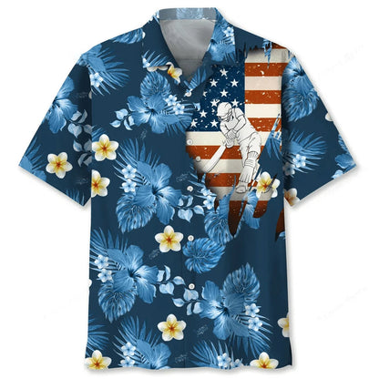 Cricket Usa Tropical Hawaiian Shirt