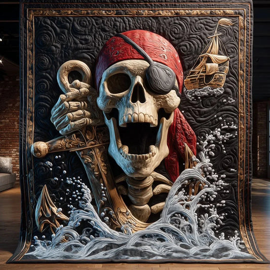 Crimson Corsair Quilt Blanket