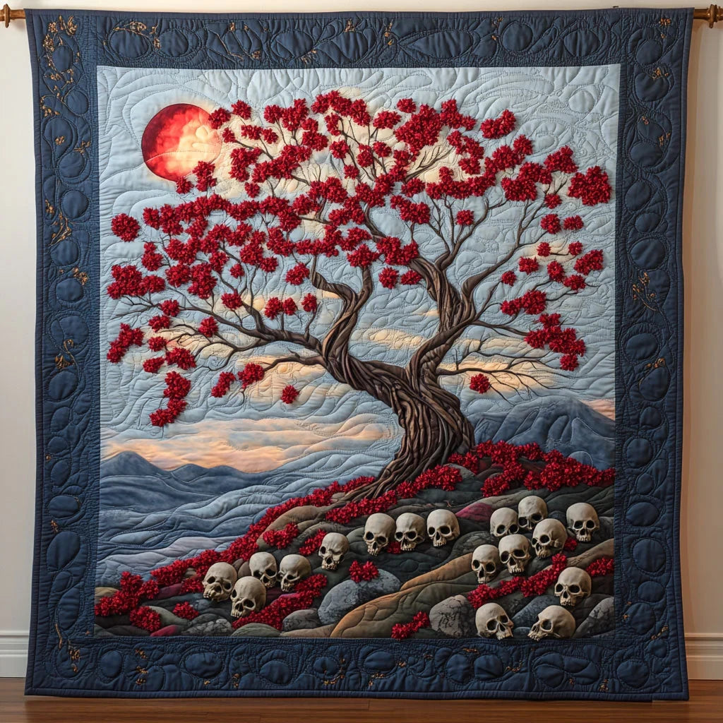 Crimson Grove Quilt Blanket