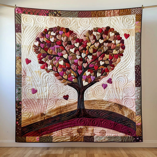 Crimson Hearts Quilt Blanket