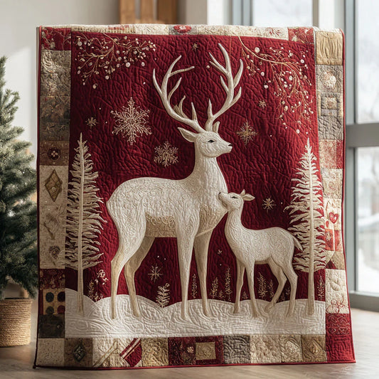 Crimson Night Quilt Blanket
