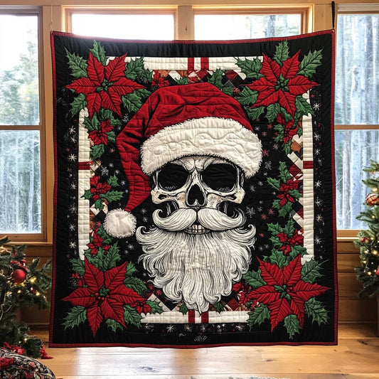 Crimson Skull Light Quilt Blanket