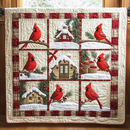 Crimson Wing Quilt Blanket