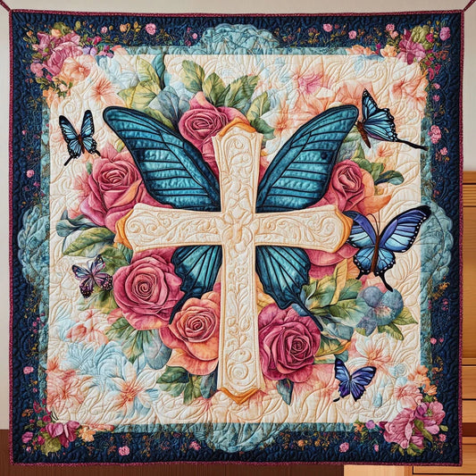Cross Of Wings Quilt Blanket