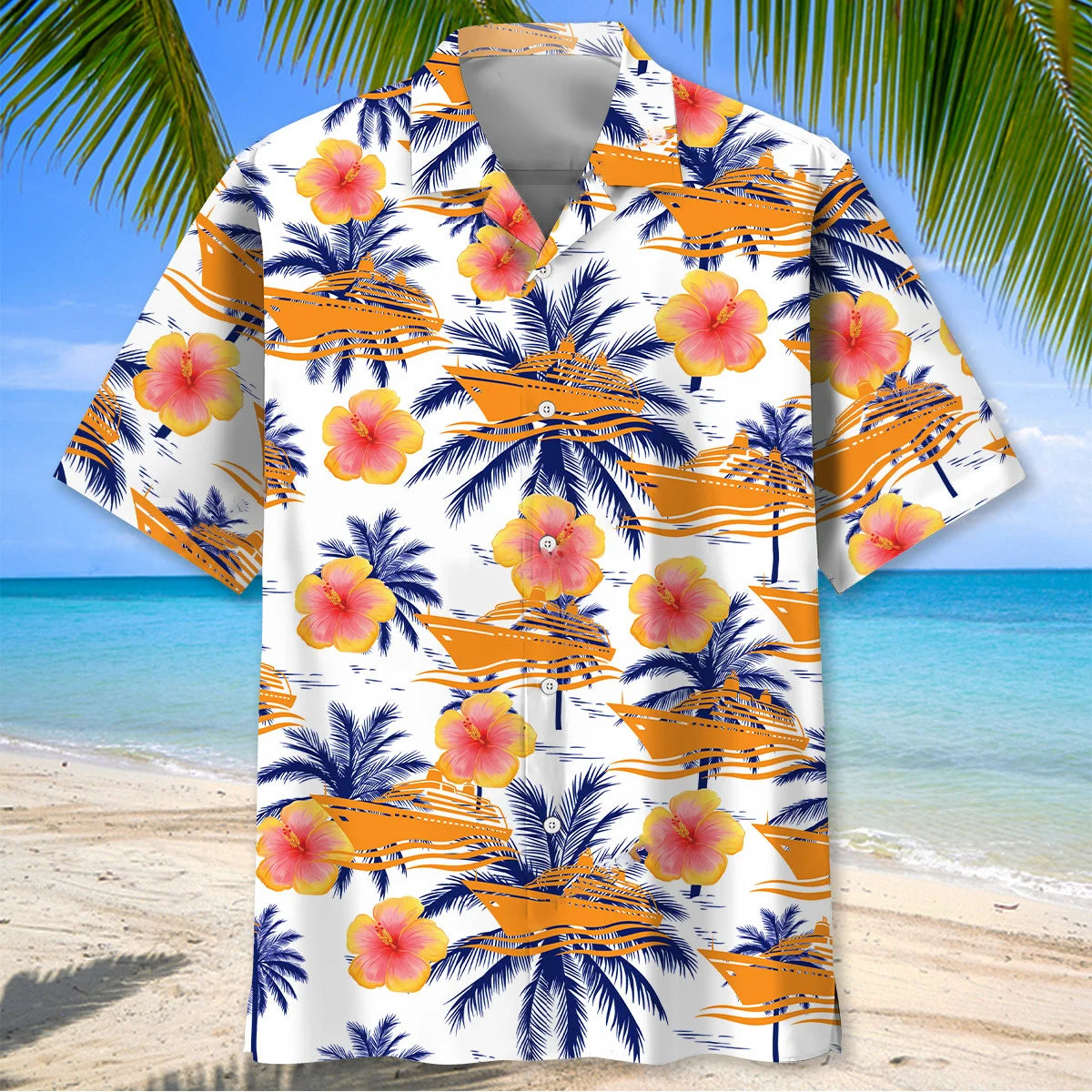 Cruise Sea Island Tree Hawaiian Shirt