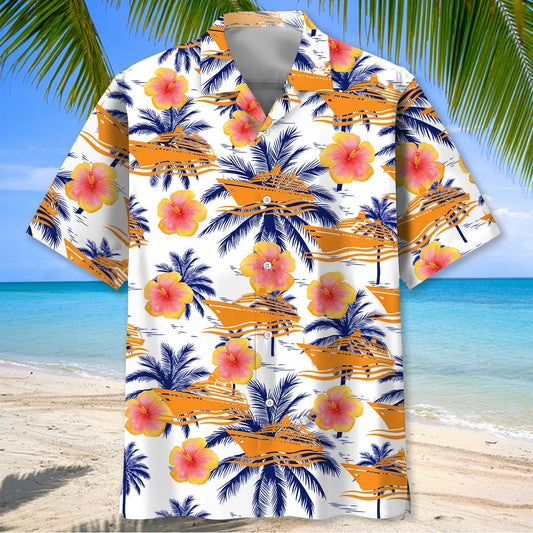Cruise Sea Island Tree Hawaiian Shirt