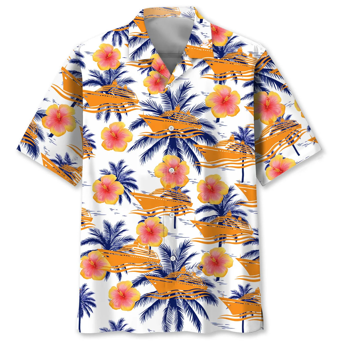 Cruise Sea Island Tree Hawaiian Shirt
